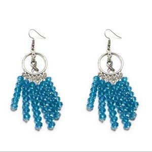 Handmade Beautiful Dreamcatcher Blue 🎗️ Earrings